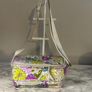 Vera Bradley Floral Design Crossbody Lunchbox Organizer Tote